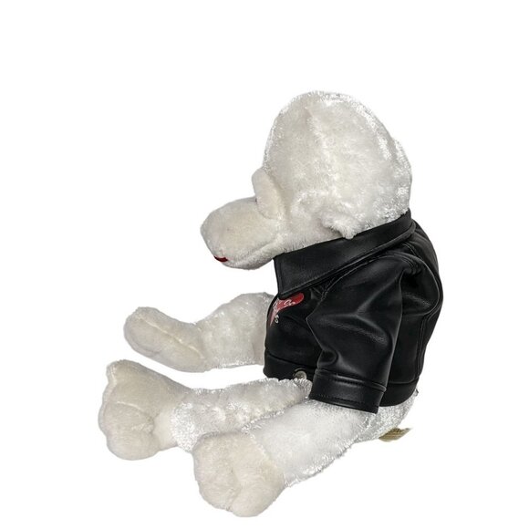 Dan Dee White Gorilla King of Hearts Motorcycle Leather Jacket Plush 21" - Picture 5 of 7